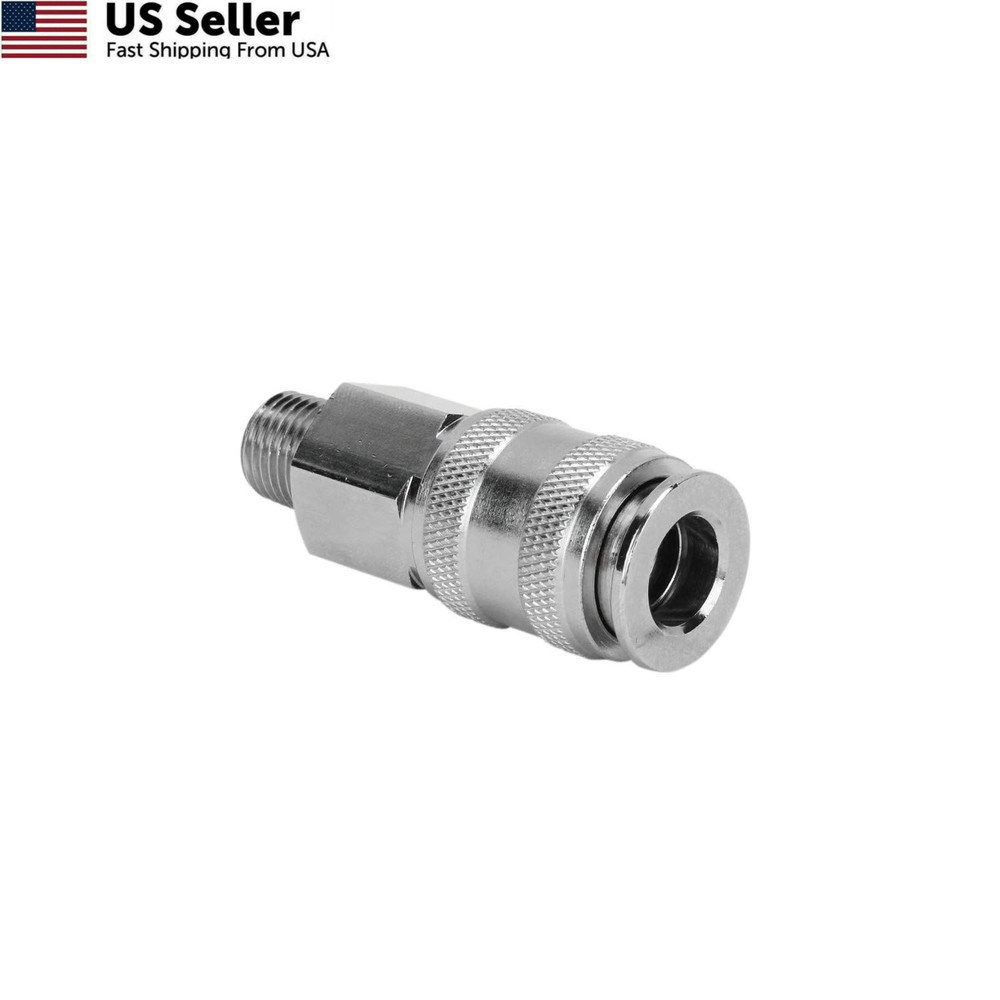 Milton 5 In ONE Universal Quick-Connect Coupler, 1/4" MNPT 1/4\", Brass