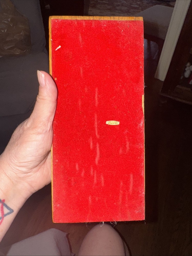 Vintage "Do It Now" Mail Holder in Solid Brass with Wood Oak Base