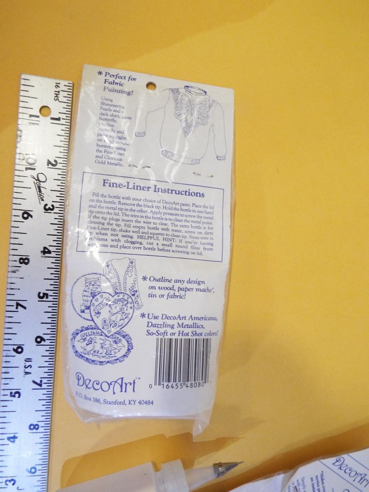 DECOART FINE-LINER-DETAILING-PLASTIC-NEEDLE PRECISION TIP APPLICATOR BOTTLES***