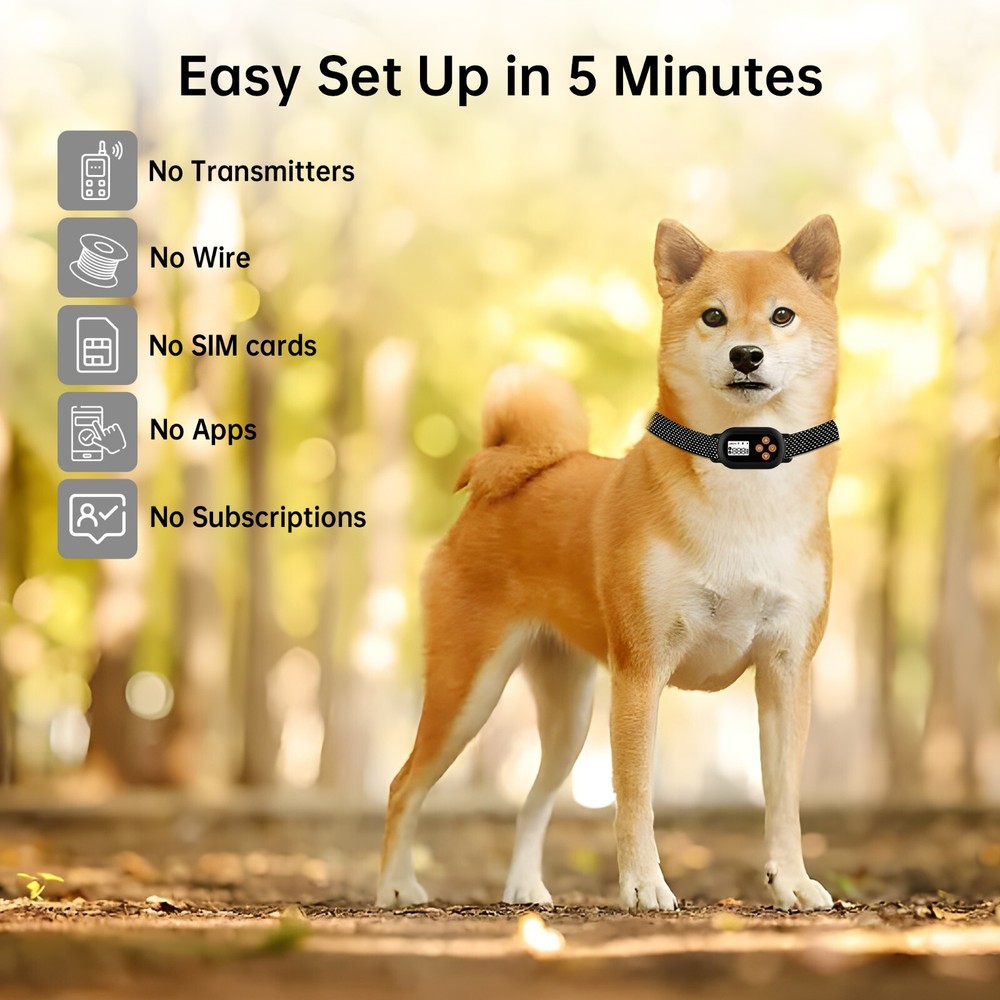 F820 GPS WIRELESS ELECTRONIC eDOG EFENCE COLLAR WATERPROOF Vibration or Static