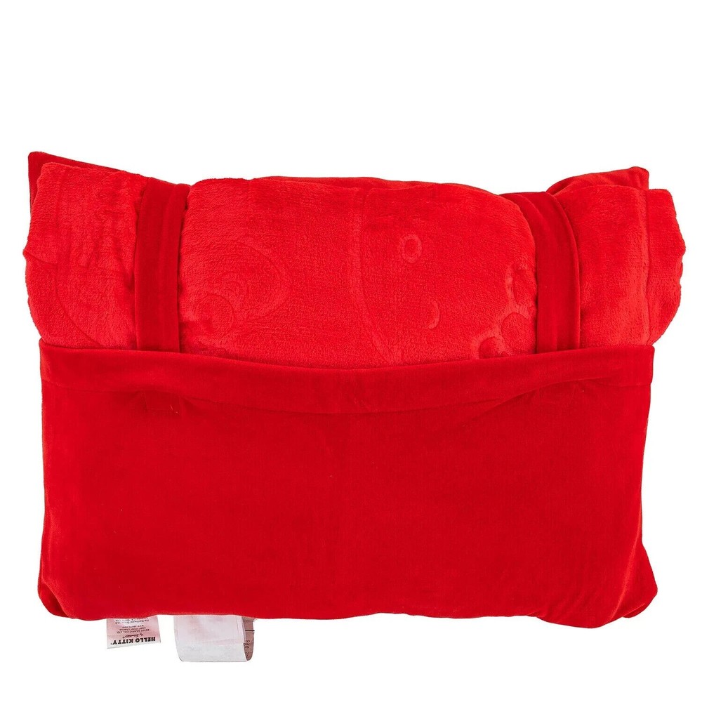 Sanrio Hello Kitty 2-Piece "Hello Red" Pillow Pocket Throw Set