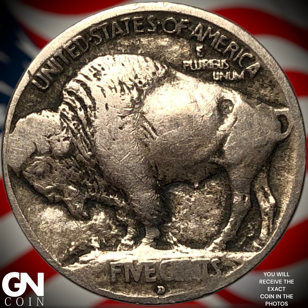 1913 D TYPE 1 Buffalo Nickel Y7243