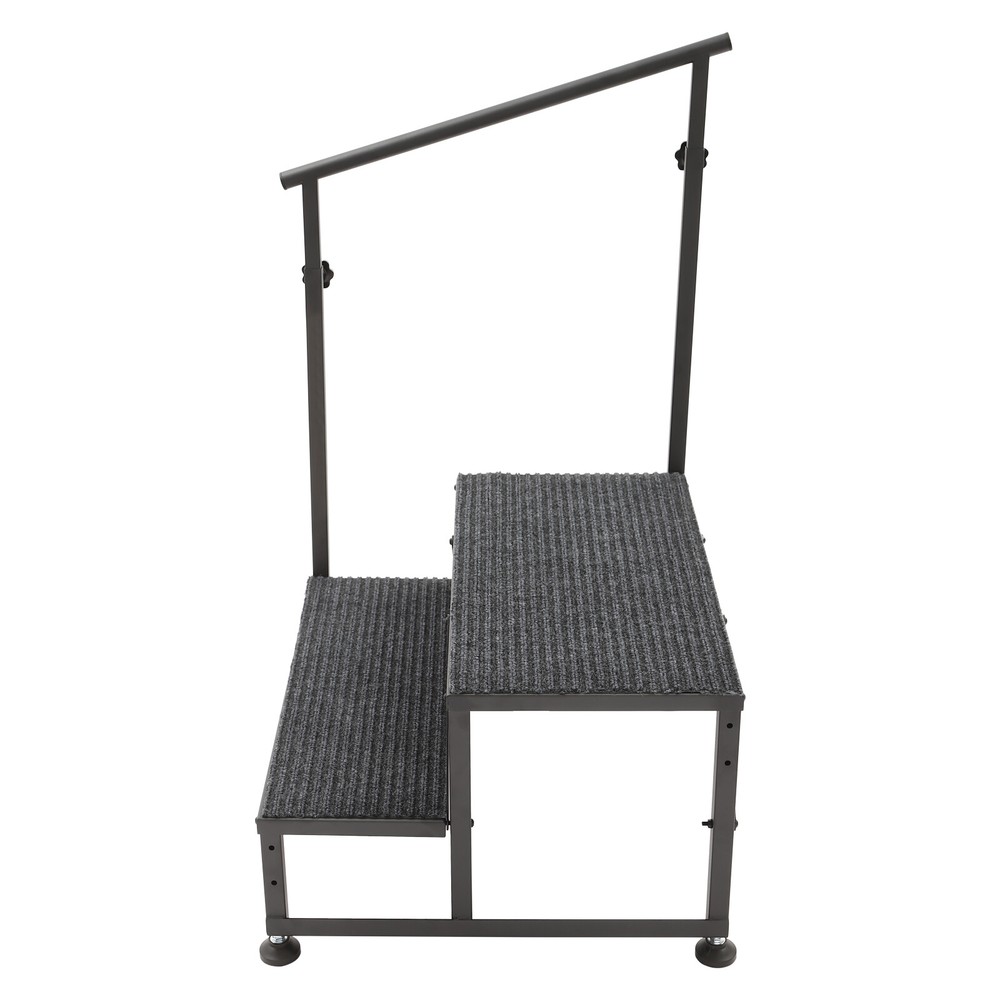 2-step Ladder With Handrails,durable & Stable For Pool And Home Use.black