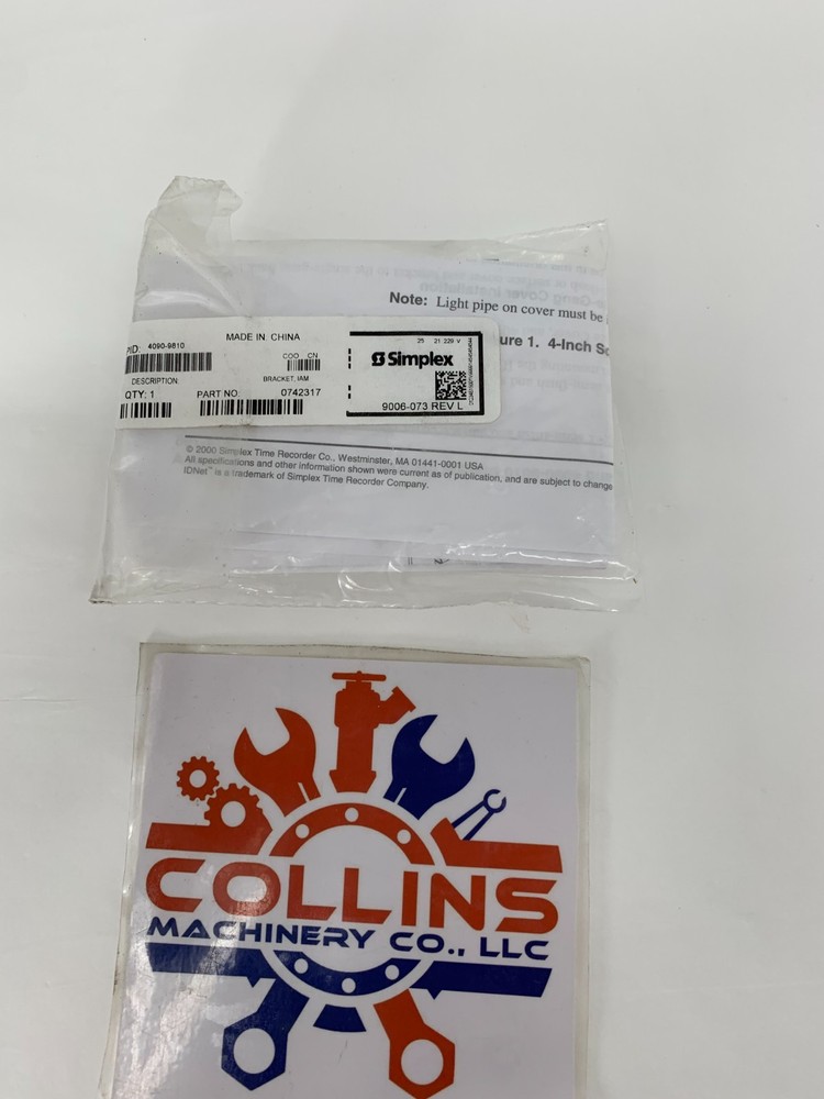 Simplex 4090-9810 0742317 Mounting Bracket For IAM