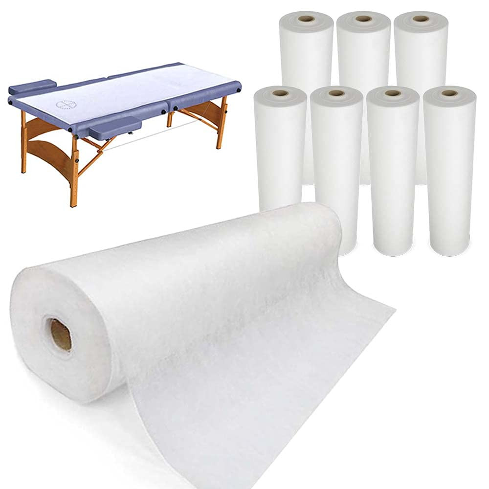 Disposable Non Woven Bed Sheet Roll Massage Table Paper Roll 30Gsm Thick (Pack o