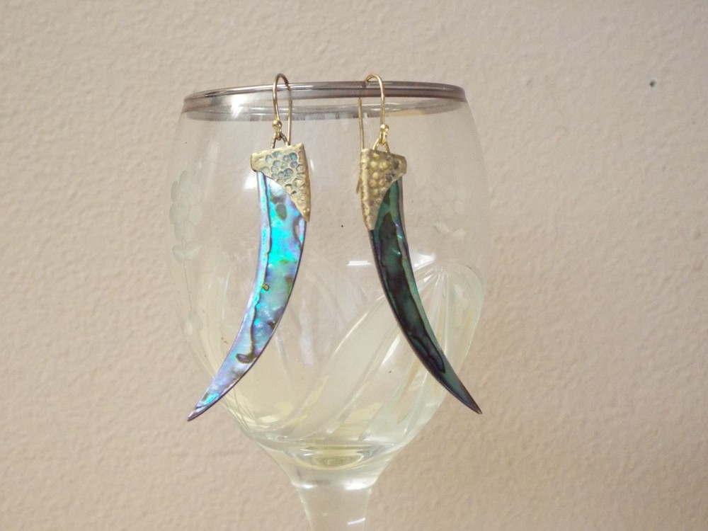Heather Benjamin Shell Long Shard Earrings