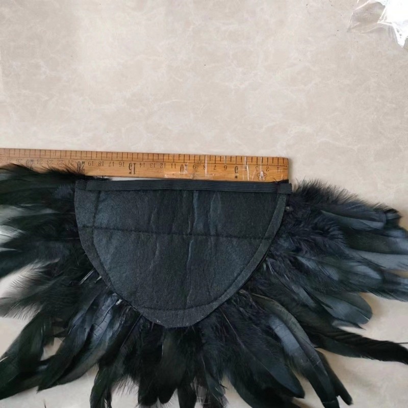 Feather Epaulet Shoulder Pad Evil Wing Shoulder Board Halloween Costume