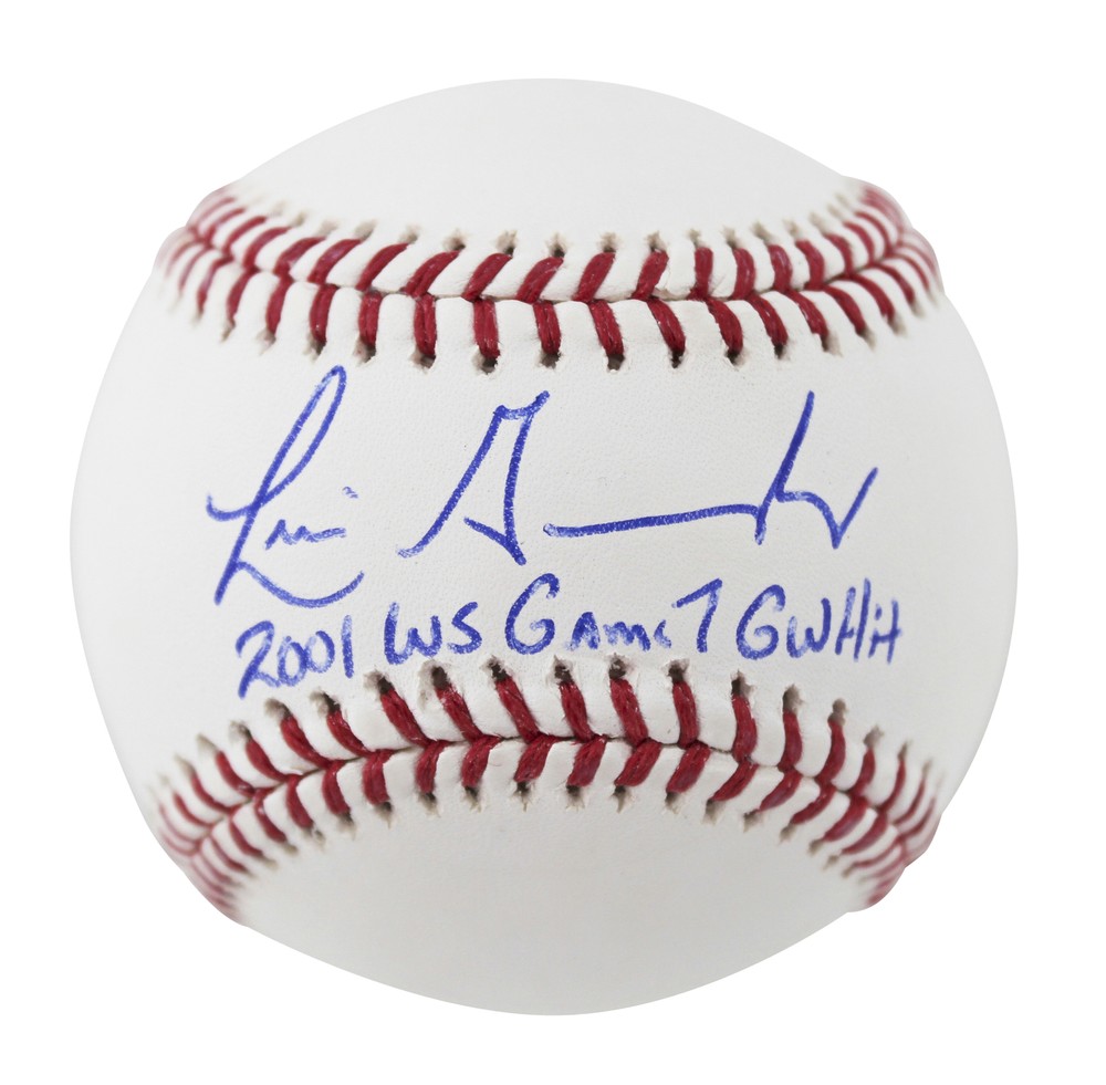 D-Backs Luis Gonzalez "2001 Ws G7 Gw Hit" Signed Authentic OML Baseball BAS
