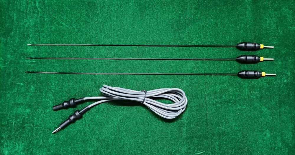 3pc Hysteroscopy Monopolar L-Hook 5FR 40cm & Cable Urology Reusable Instruments