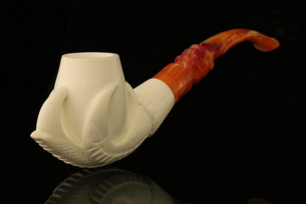 Eagle's Claw Block Meerschaum Pipe with fitted case M1477