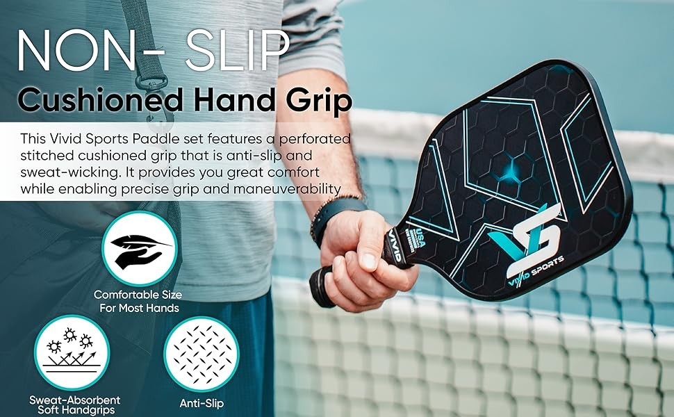 Graphite Pickleball Paddle Polymer Honeycomb Core | Duffle Bag | Indoor