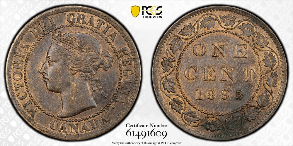 1895 CANADA LARGE CENT PCGS MS-61 BN