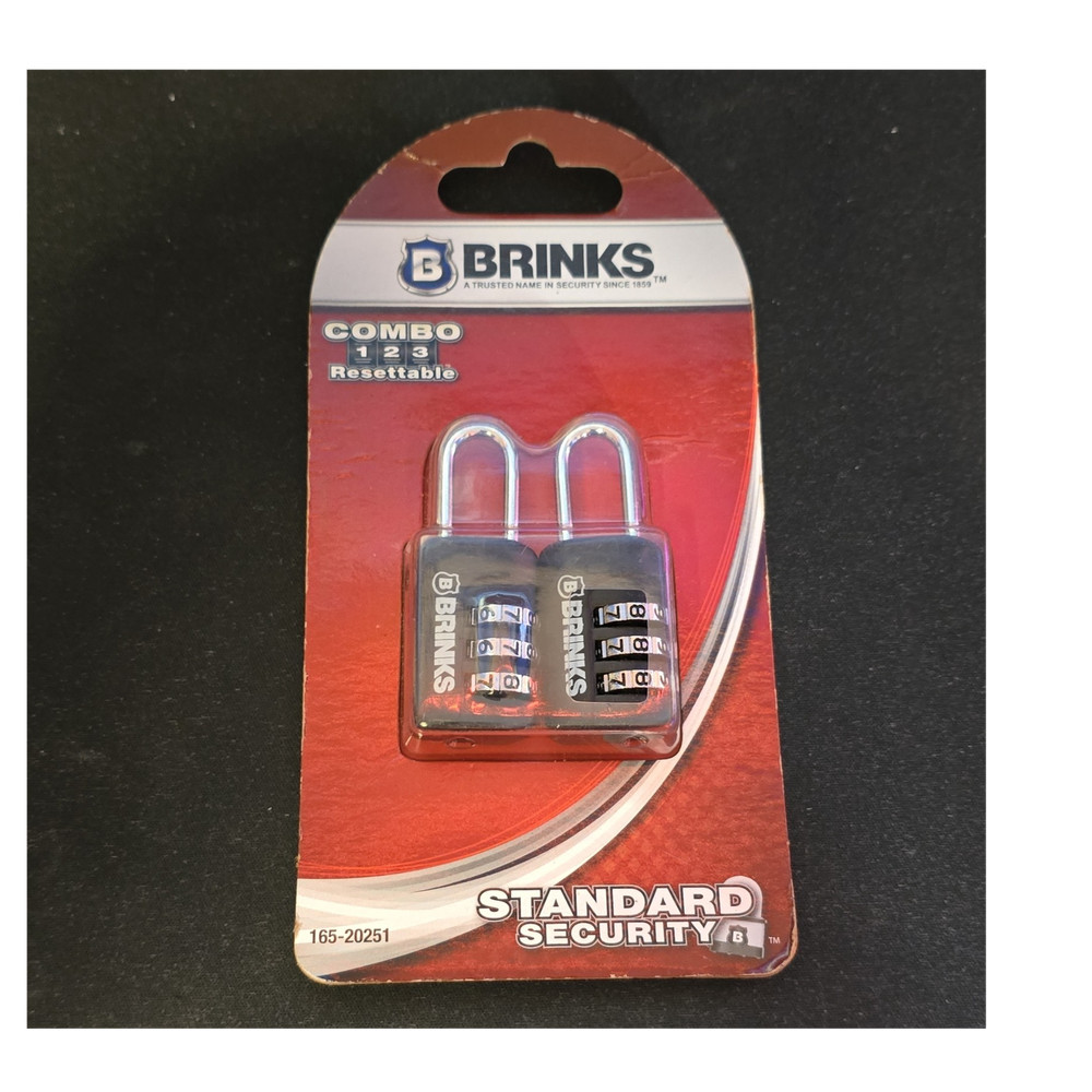 Brinks Combo 123 Resettable Combination Padlocks 2-Pack Standard Security