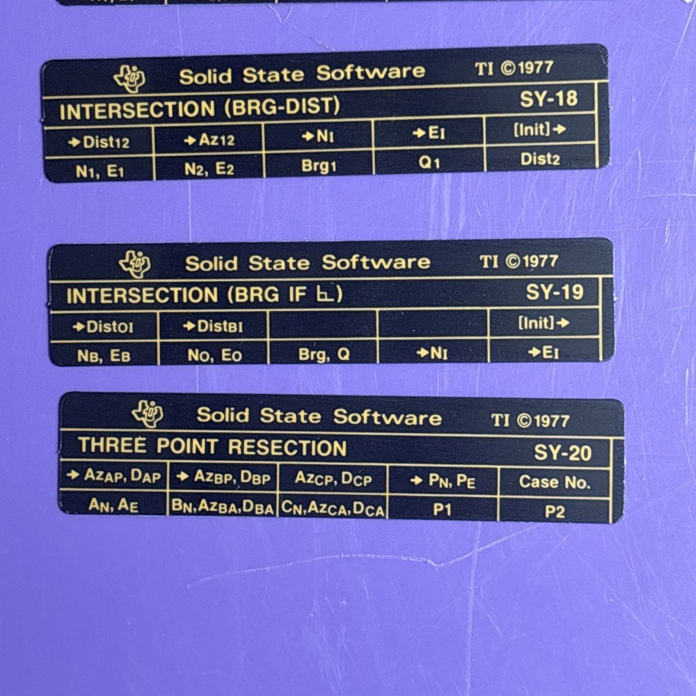 Ti 58/59 Surveying Library Module Verified Working Complete Kit 8 Blank Cards.