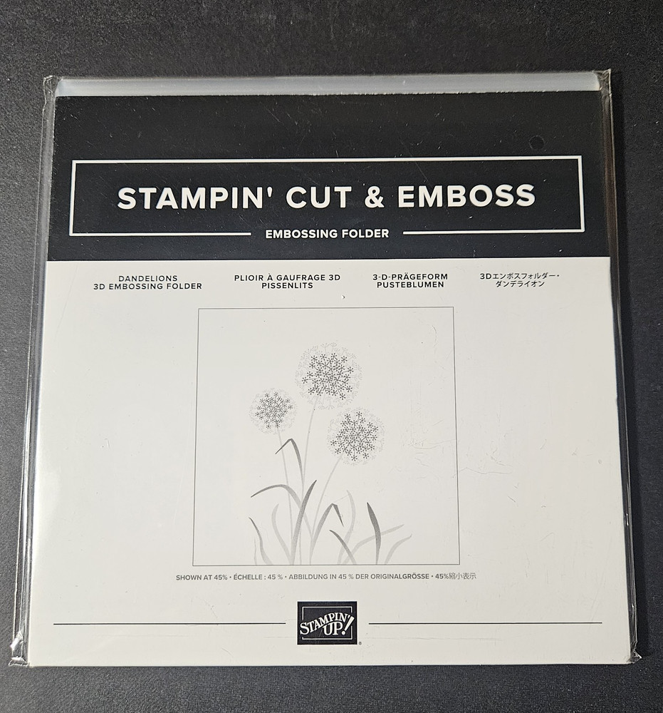 Stampin' Up Cut & emboss- Dandelions 3D embossing folder BRAND NEW