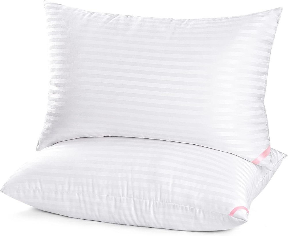 EIUE Hotel Collection Bed Pillows for Sleeping 2 Queen (Pack of 2), White