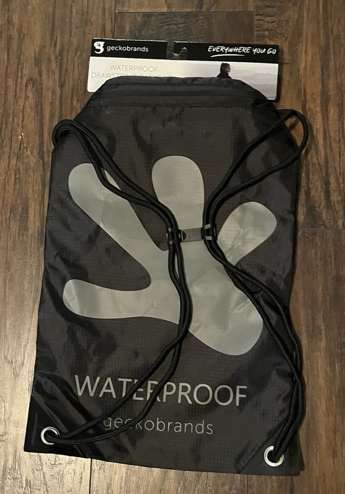 Geckobrands Drawstring Waterproof Backpack