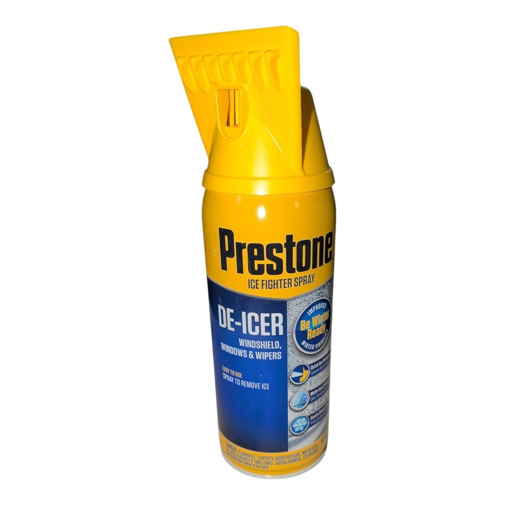 Prestone Windshield De-Icer Aerosol 11 oz Windows Wipers Ice Fighter Spray