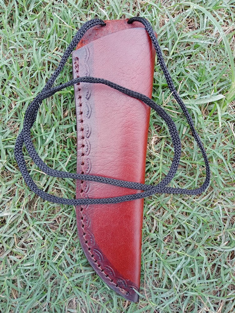handmade Leather knife Fixed Blade Knife sheath Neck String X611