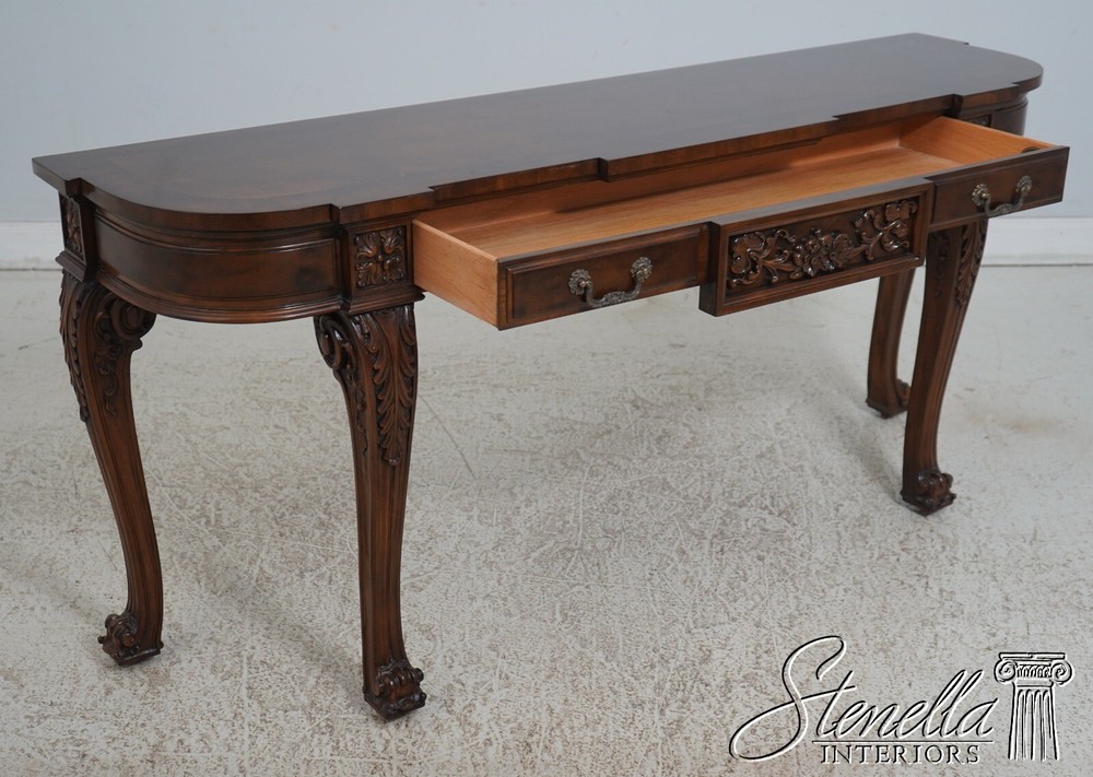 L67384: KARGES Georgian Style Walnut Console Table Sideboard