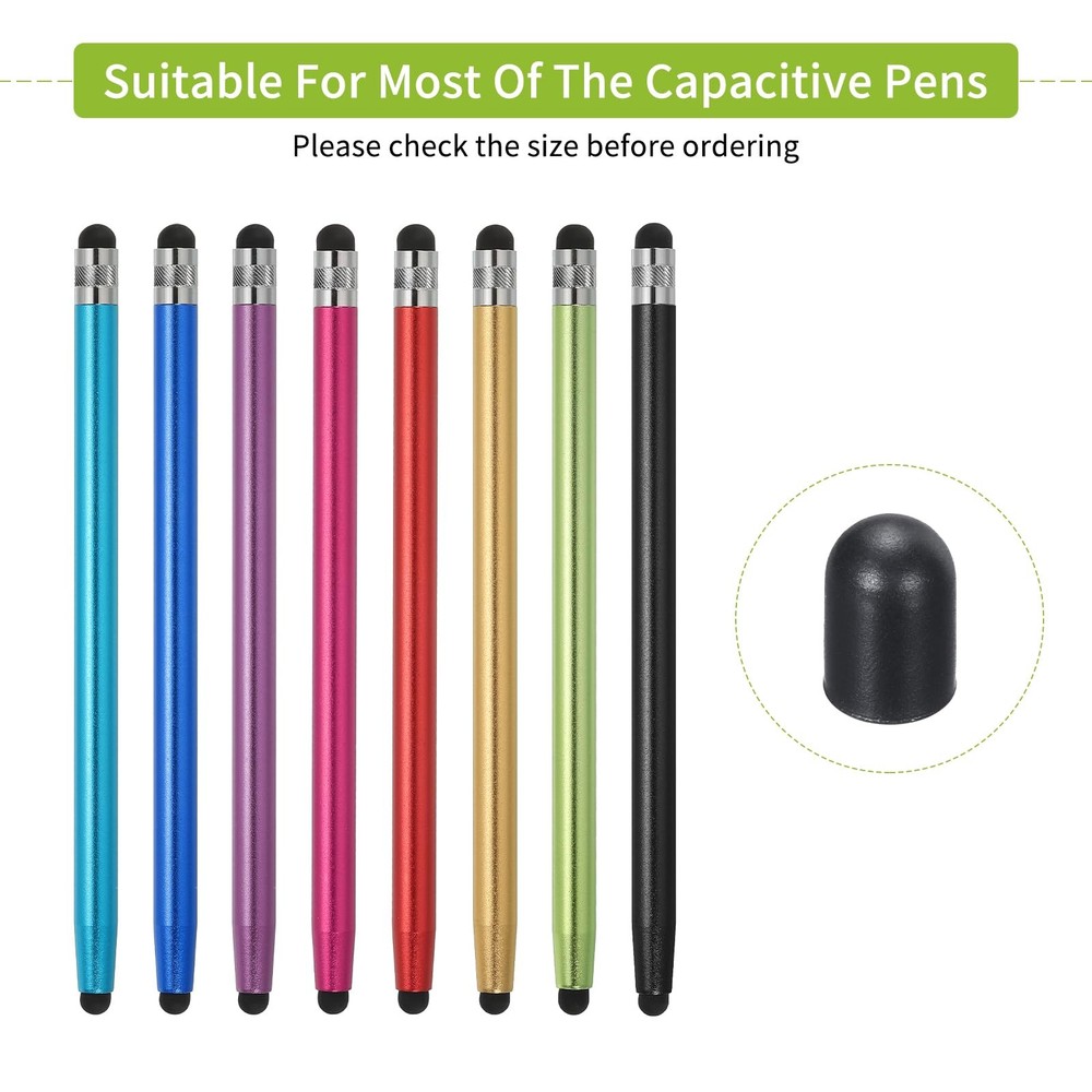 Replacement Stylus Pen Tips 4.5mm Conductive Capacitive Touch Black 40 PCS