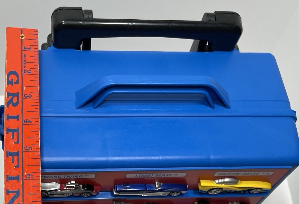 Vintage Mattel HOT WHEELS Rolling Storage Case Retractable Handle Year 2000