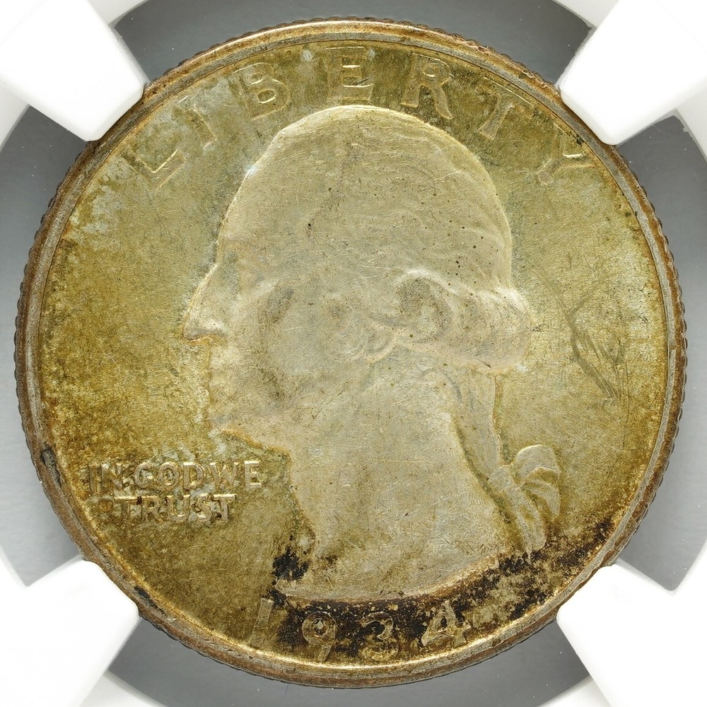 1934 (D) Washington Quarter NGC AU-58