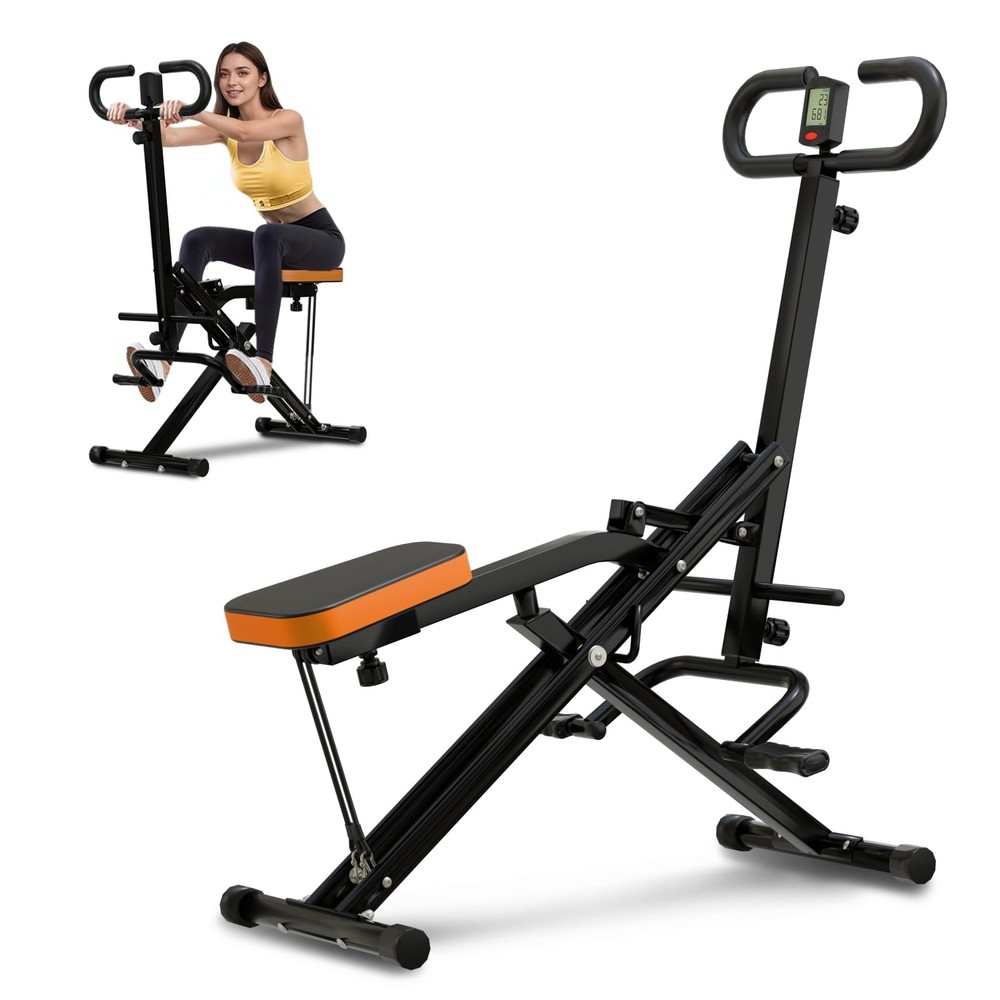 Squat Machine for Home, Squat Assist Trainer with Adjustable Resistance, Fold...