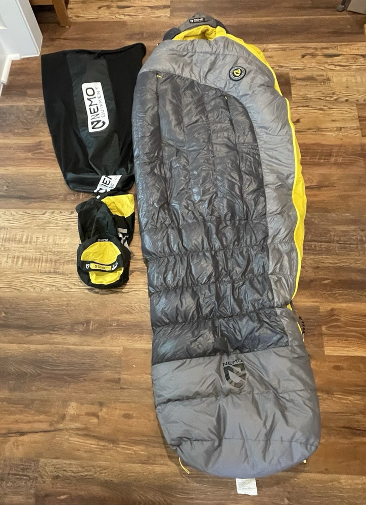 Nemo Sonic Down 0 Degree Down Mummy Sleeping Bag, Stuff Sack & Storage Bag