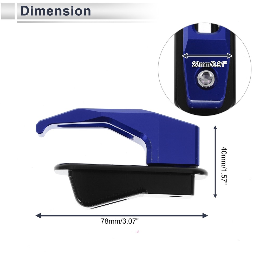 Motorcycle Storage Hook Square 1 Set Blue 78mm