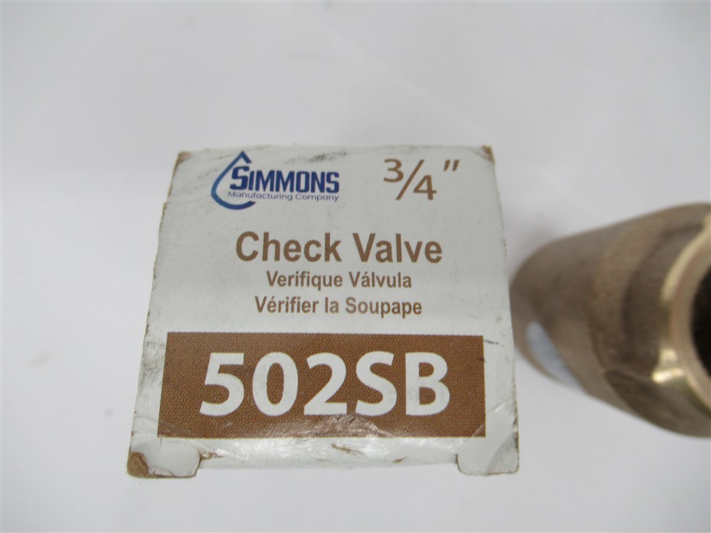 Simmons 502SB , 3/4" Bronze Check Valve