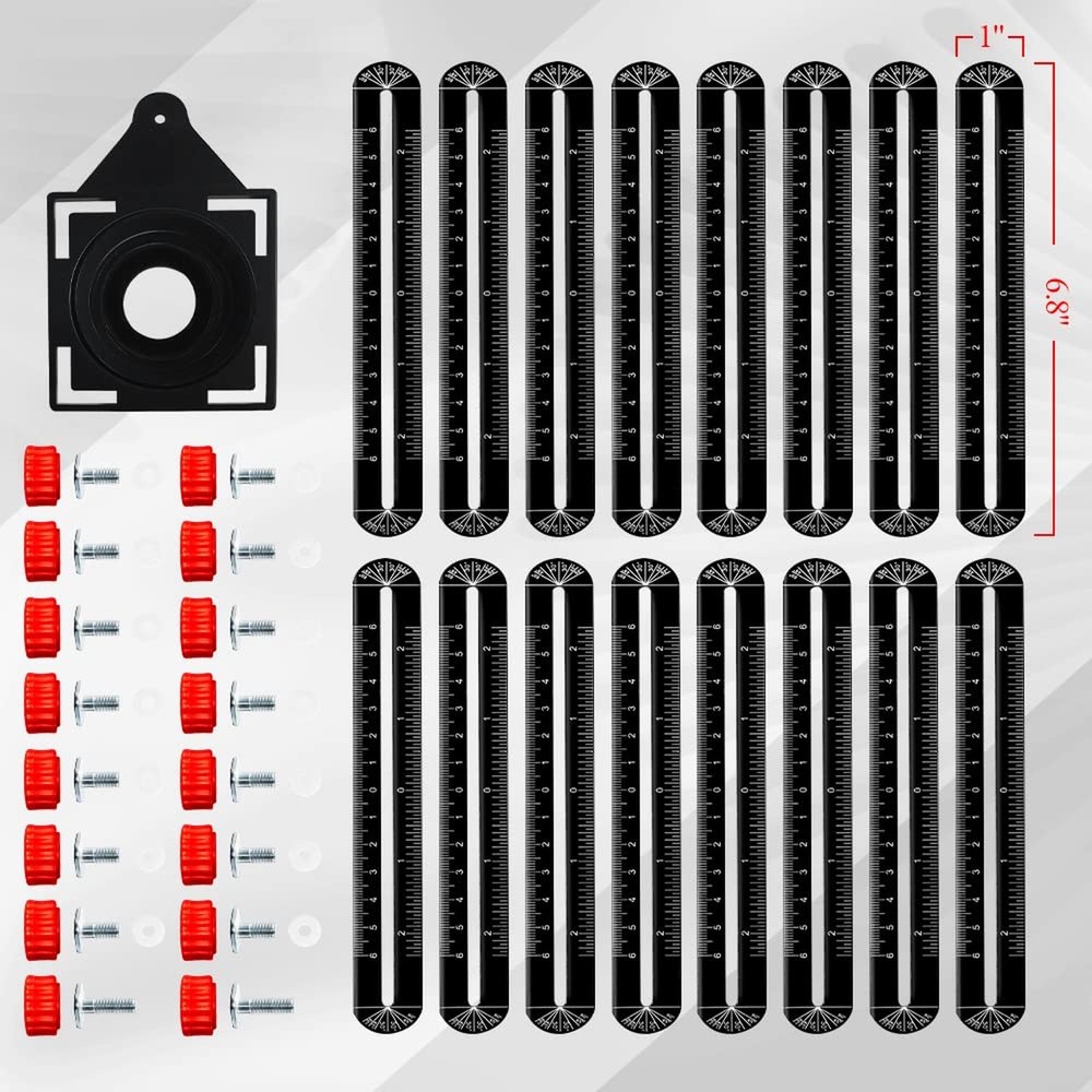 16 Sided Multi Angle Measuring Ruler, Heavy-Duty Angle Finder Tool with Openi...