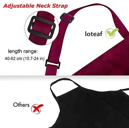 4 Packs Chef Apron, Waterproof Apron, Adjustable Apron Polyester Blend Wine