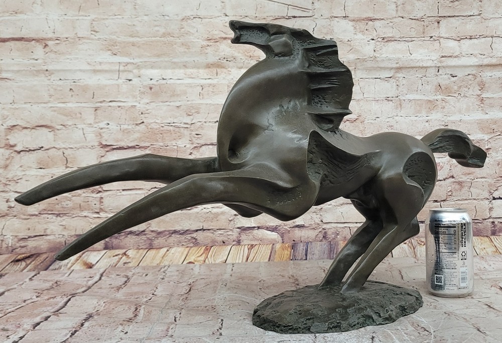 Massive Signed Original Artwork Horse Stallion Abstract Modern Bronze Artwork
