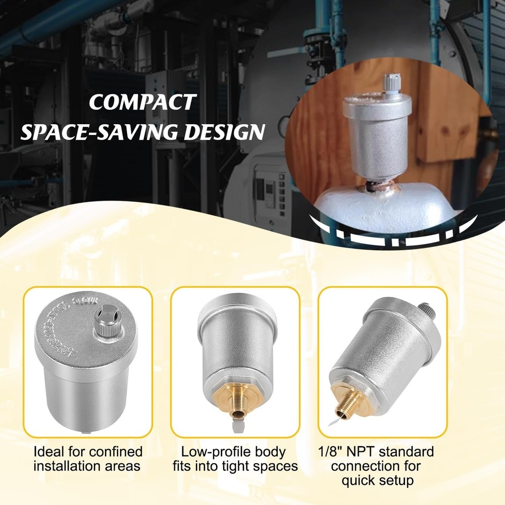 400-4 Float Air Hy-Vent, 1/8" NPT Automatic Valve for Hydronic Heating Systems