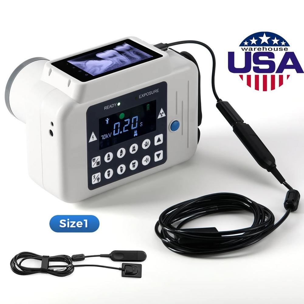 Dental X Ray Mobile Unit Machine System Digital Sensor LCD Frequency No Shield