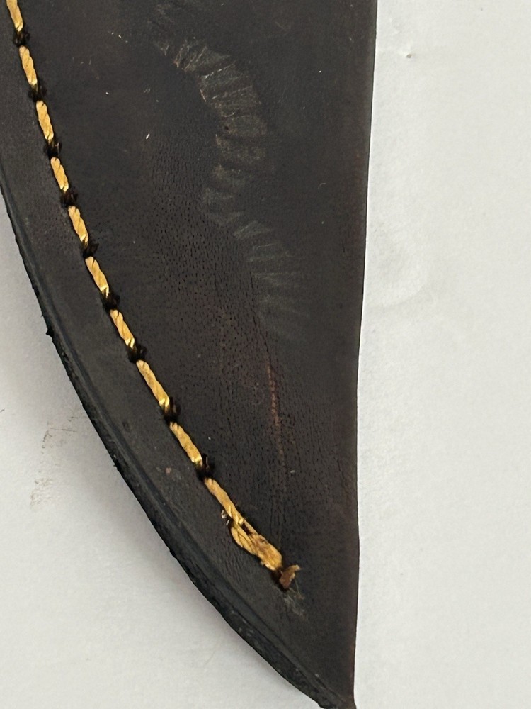Brown Leather straight Fixed Blade Knife Sheath