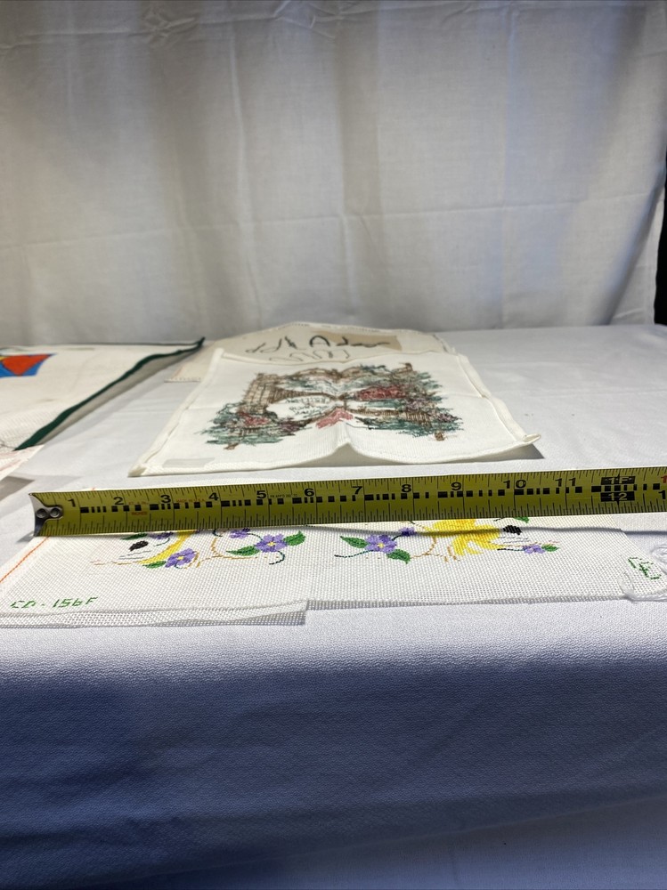 Handpainted Needlepoint Canvas lot 6