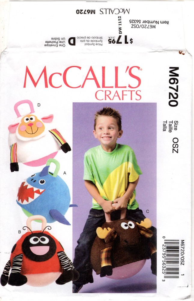 "14" Hopping Ball Covers" ©2013 McCall's Crafts Sewing Pattern # M6720 One Size