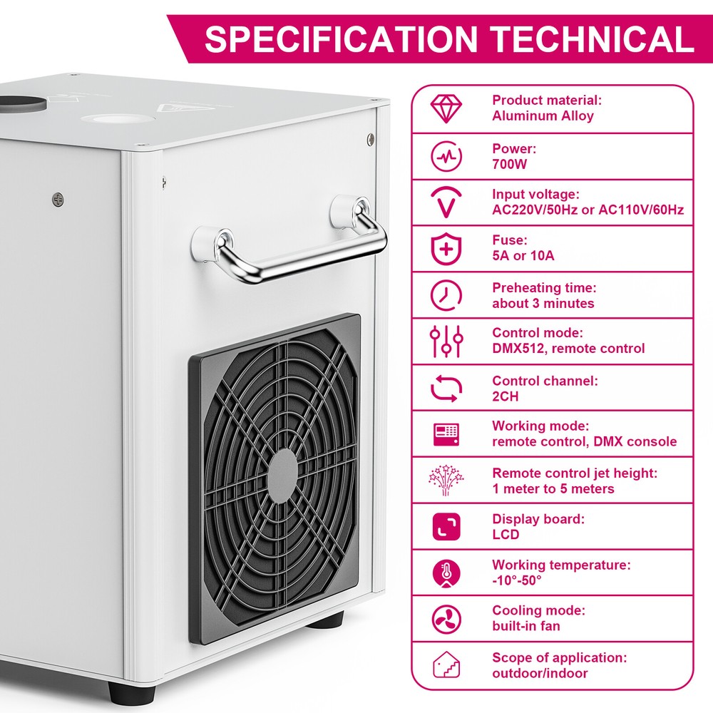 2XCold Spark Machine 700W Firework Special Stage DJ Effect Machine & Flight Case