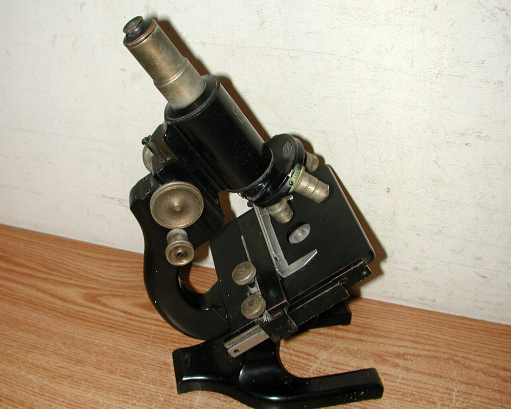 VINTAGE SPENCER BUFFALO CAST IRON BLACK MICROSCOPE #131942