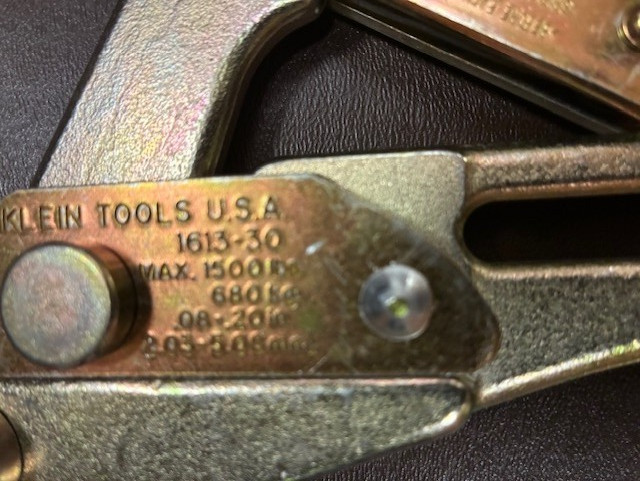 KLEIN TOOLS 1613-30 Cable Pulling Jaw Grip,1500 lb MaX