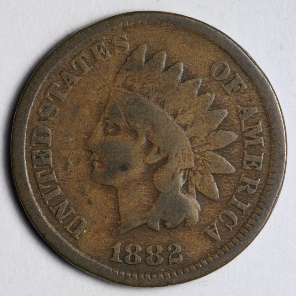 1882 Indian Head Cent Penny VG E118 QDN