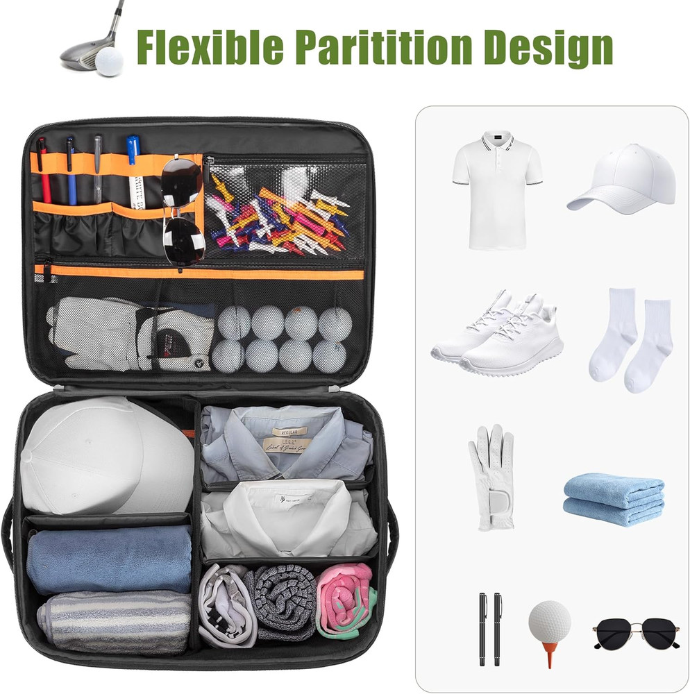2 Layer Golf Trunk Organizer, Golf Car Storage Organizer with Individual Ventila