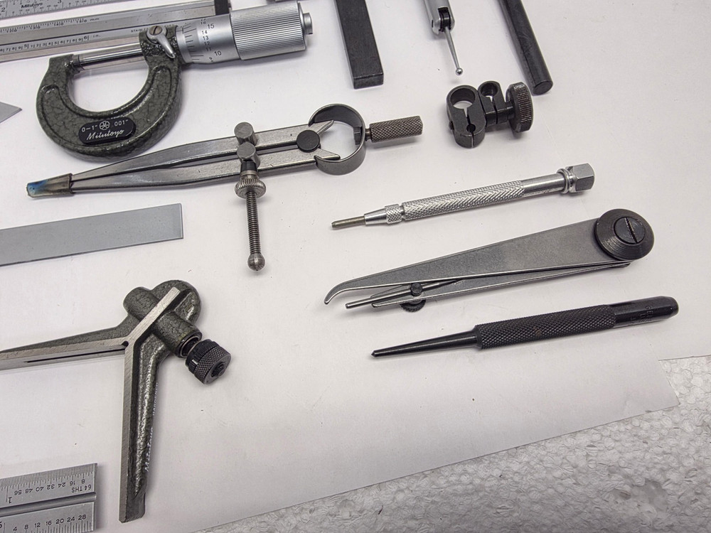 MITUTOYO TOOL SET KIT, Combination Square, Dial Caliper, Indicator, Micrometer..