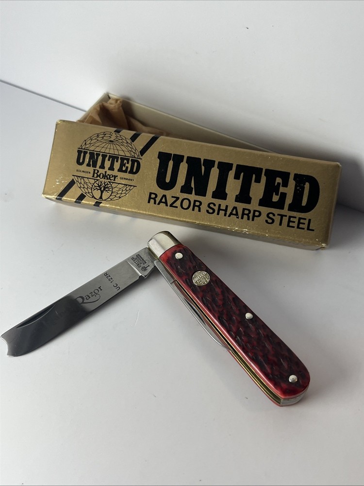 Boker Razor Jack Knife Red Bone *Mint* In Box