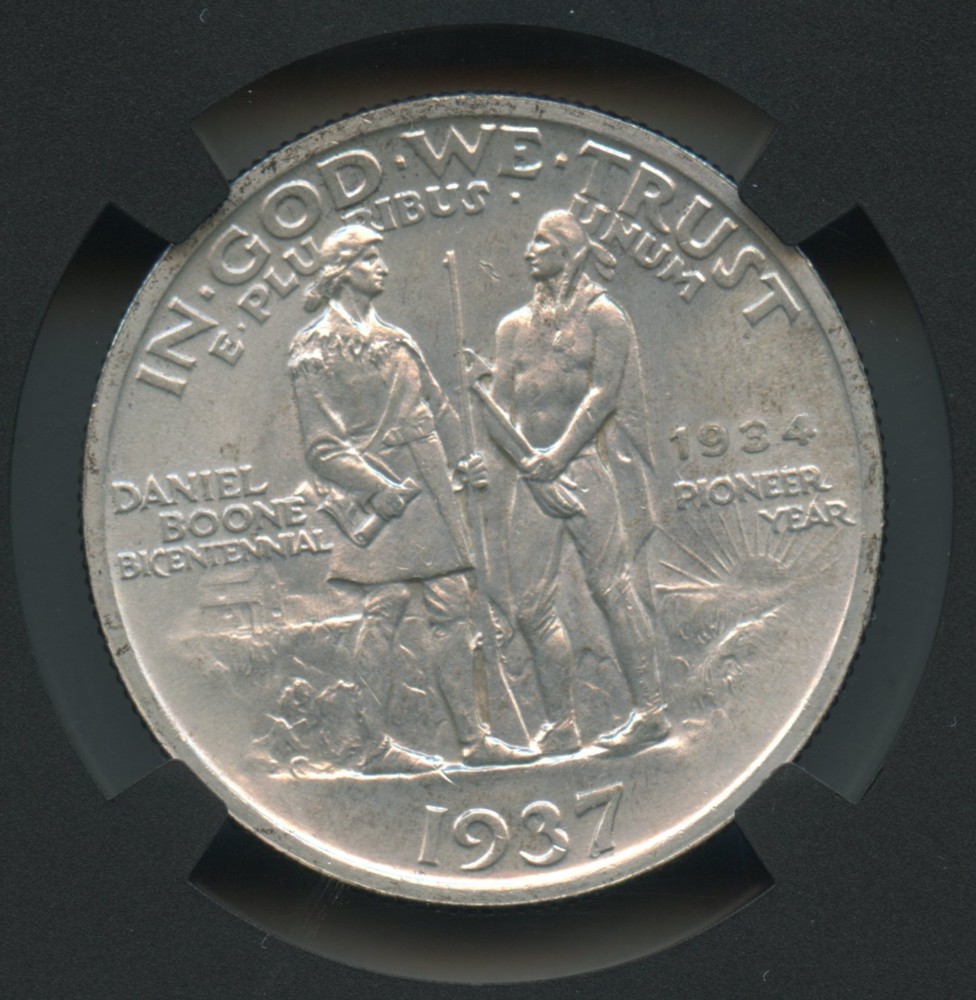 1937 Daniel Boone Bicentennial Commemorative Silver Half Dollar NGC MS 65