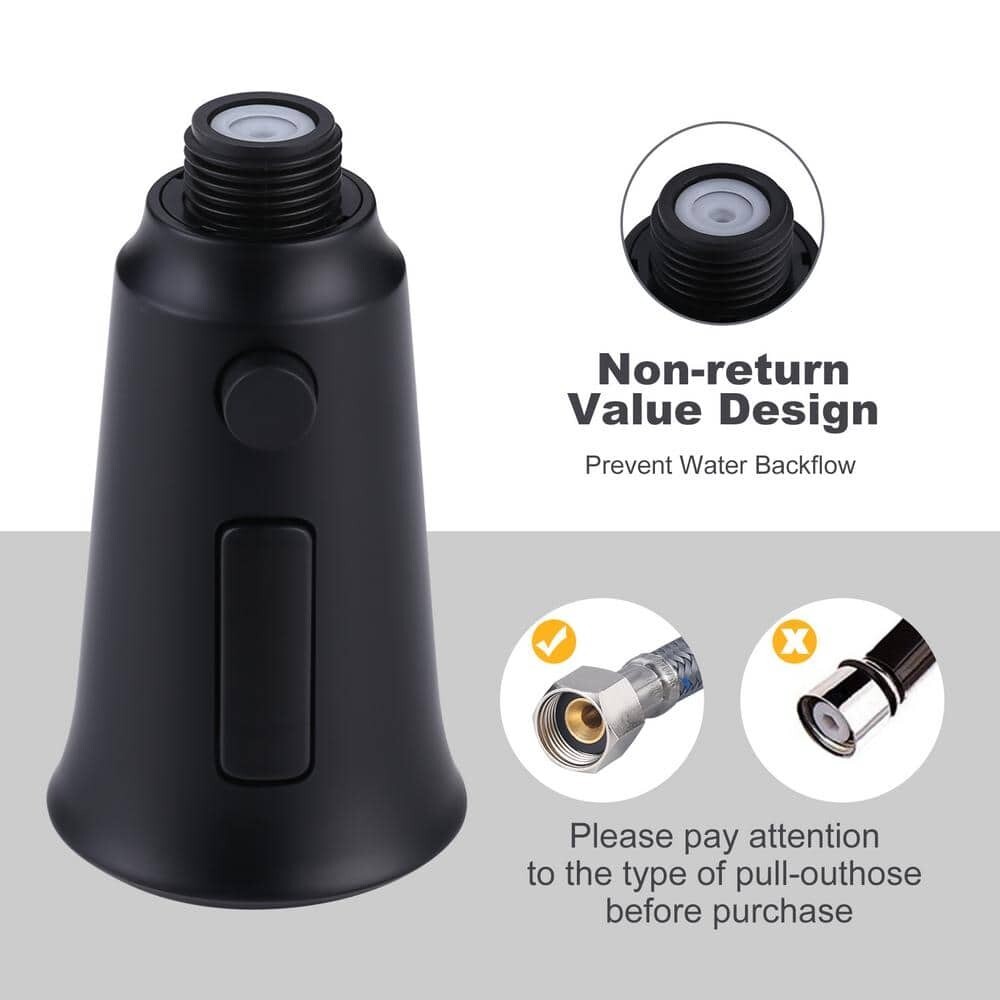 1/2 in. Kitchen Faucets Head Replacement with 3-Spray Modes