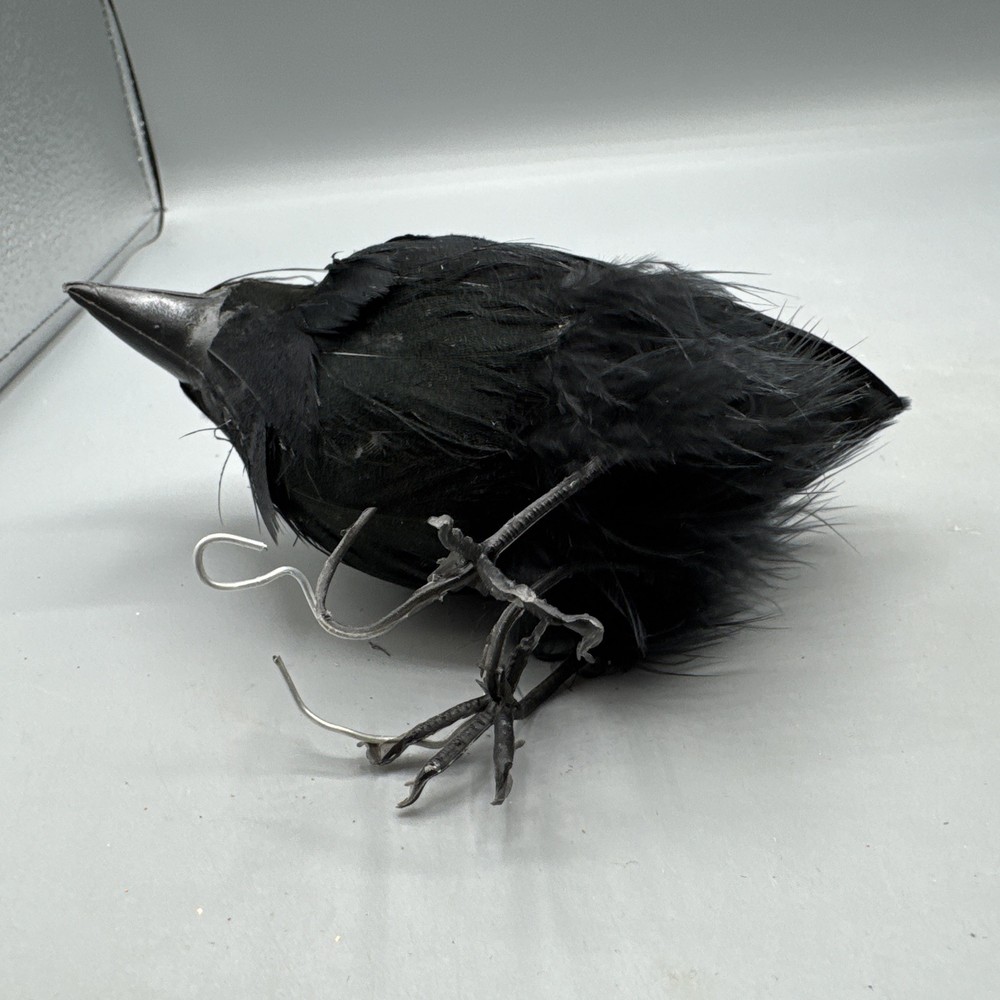 5 PCS Black Feathered Crows Halloween Ravens