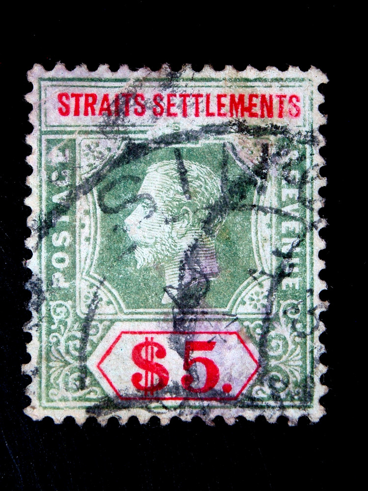 STRAITS  SETTLEMENTS  1  USED  STAMP  SC # 167